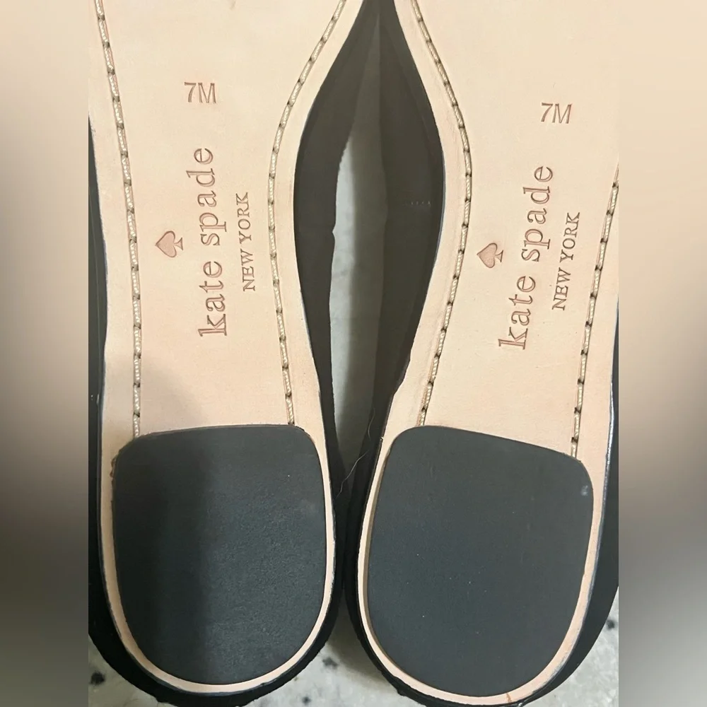 NEW women’s -Kate Spade New York Freya Black Suede Ballet Flats - Size 7